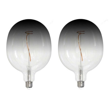 Bulbrite LED Filament 4.5 W Dimmable C53 Light Bulb with Clear/Smoke Glass Finish and Medium (E26), 3000K, 2PK 862112