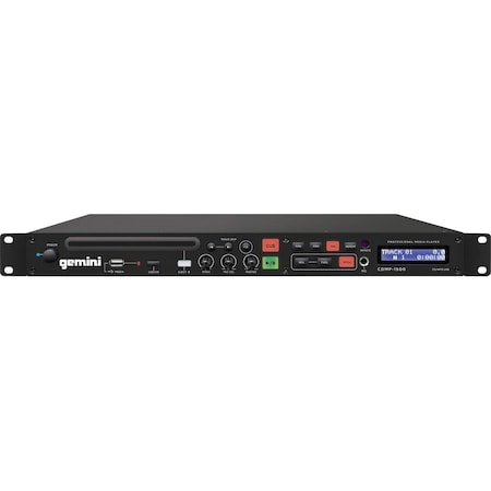 Gemini CDMP-1500 19-inch Professional 1U Rackmount Single CD / MP3 / USB Player CDMP-1500