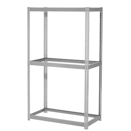 Global Industrial 2 Shelf, Heavy Duty Boltless Shelving, Starter, 48"W x 24"D x 36"H, No Deck B3171372