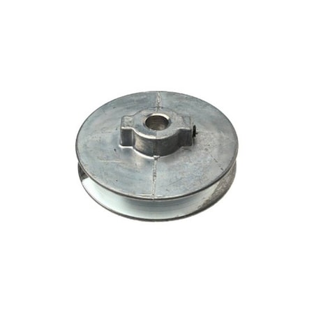 Cdco 1/2" V-Groove Pulley, 1/2" Bore, 3-1/2" OD, 3-1/4" Pitch Dia, 1/2" W x 11/32" Thick Belt, Zinc 350A5