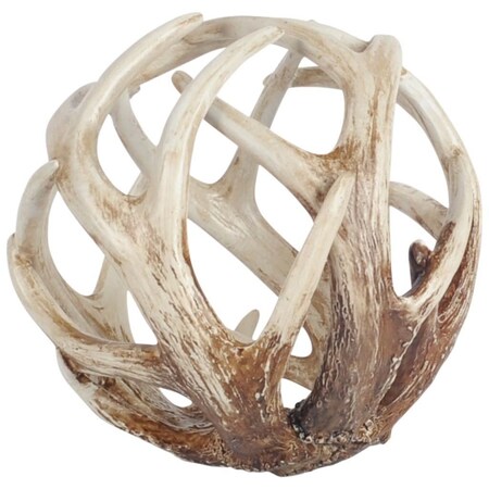Homeroots White Resin Antler Shaped Sculpture 392445