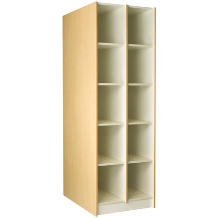 I.D. Systems Mobile Wood Cabinet, Maple, 27 in W x 27 in L x 84 in H x 40 in D 89418278440Z0577