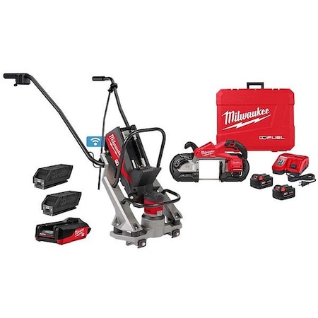 Milwaukee Tool MX FUEL Screed Kit + M18 FUEL Band Saw MXF381-2CP, 2929-22