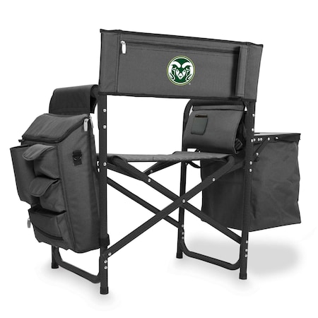 Picnic Time Family Of Brands NCAA Colorado State Rams Fusion Camping Chair with Side Table and Soft Cooler 807-00-679-134-0
