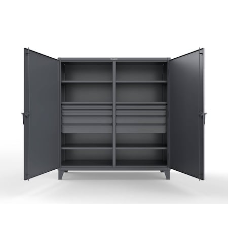 Strong Hold 12 GA Industrial Double Shift Cabinet - 8 Drawers 66-DS-246-8DB
