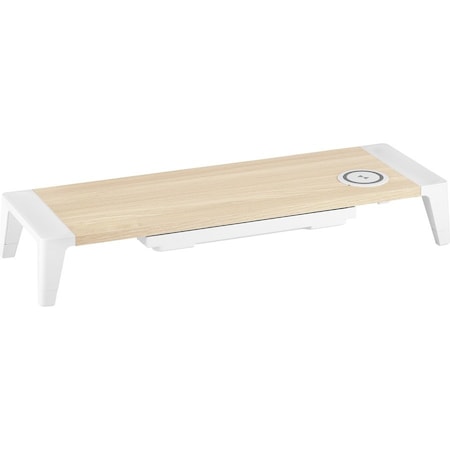 Bostitch Wooden Monitor Stand with Wireless Charging Pad STND-2408WH