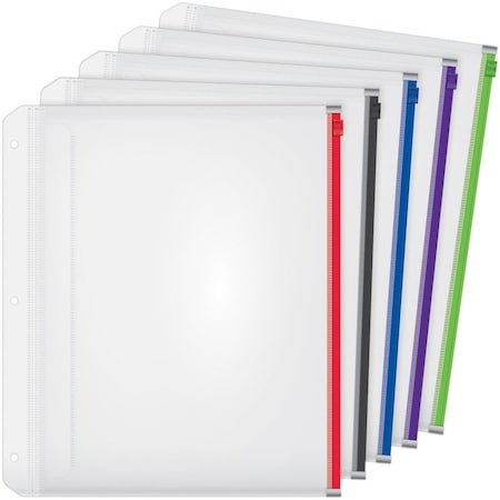 Cardinal 1/2" Expanding Zipper Binder Pocket, Pk5 14650