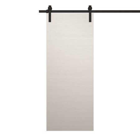 Sartodoors Modern Barn Door 30 x 80 inches, Ego 5000 Painted White Oak, 6.6FT Rail Track Heavy Hardware Set ,  EGO5000BD-B-PWO-30