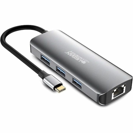 Urban Factory 8-IN-1 USB-C HUB WITH 3 USB-A / 1 HDMI 4K / 1 RJ45 / 2 CARD READER MHC50UF