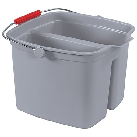 Rubbermaid Rubbermaid Double Utility Pail - 17 Quart, Gray RUB280