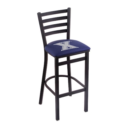 Holland Bar Stool Co 25" Blk Wrinkle Xavier Stationary Counter Stool, Ladder Back L00425Xavier