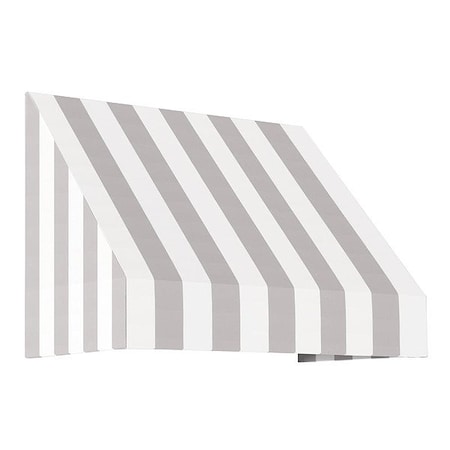 Awntech Awning, Gray/White, 17 lb, Unassembled EN2442-4GW