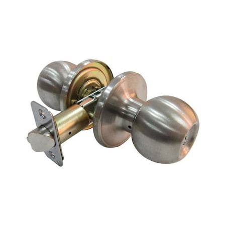 Book Publishing Co Ball Satin Stainless Steel Metal Privacy Knob with 3 Grade Right Handed GR1676669