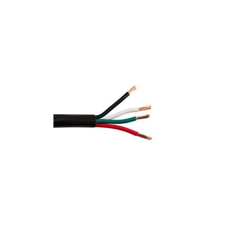 Cable Wholesale Speaker Cable, Black, Pure Copper, CMR / riser rated, 16/4 (16 AWG 4 Conductor), 65 Strand / 10G2-422SF