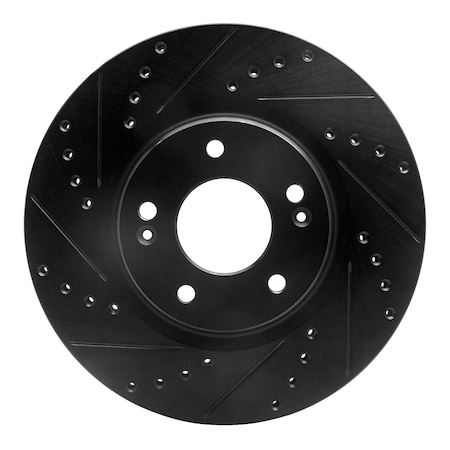 Dynamic Friction Co DFC Brake Rotor - Drilled and Slotted - Black 633-03066L