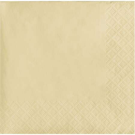 Touch Of Color Ivory Beverage Napkins, 5"x5", 600PK 80161B