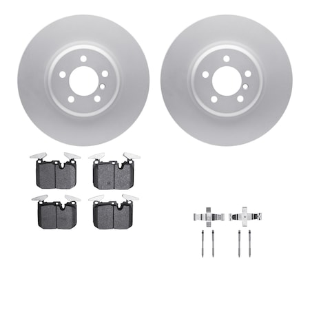 Dynamic Friction Co DFC GEOSPEC Coated Rotors with 5000 Brake Pads - Ceramic and Hardware 4512-31254