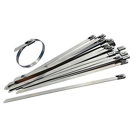 Gtse Stainless Steel Metal Zip Ties - 316 Marine Grade - 8in (200lb), 100PK SSCT-8-200-100