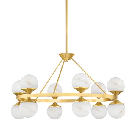 Hudson Valley Lighting Grafton 12 Light Chandelier 34 In. Aged Brass 8236-AGB