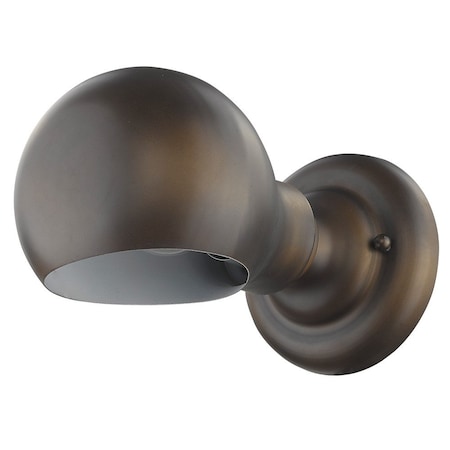 Homeroots Antique Bronze Rounded Wall Sconce 398474