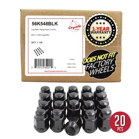 Coyote Wheel Accessories WHEEL INSTALLATION KIT 56K548BLK