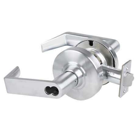 Schlage Grade 1 Storeroom Lock, Rhodes Lever, SFIC Prep Less Core, Extended Equally for 2-1/2 In. Door, Sat ND80BD RHO 626 EE212