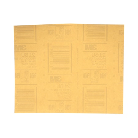 3M Gold Abrasive Sheet, 02537, P600 grade, 9 in x 11 in, 50 sheets per pack, 5PK 216U