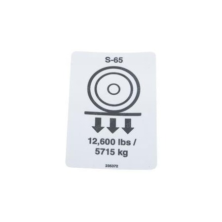 Genie REPLACEMENT DECAL, WHEEL LOAD S65 235372GT