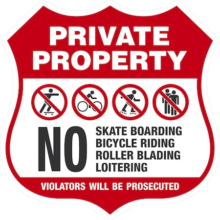 Lyle No Skateboarding, Bicycle Riding, Roller Blading, , 10x10, Non-Reflective, White G-1043-ND_10x10
