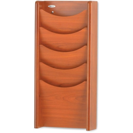 Safco 5 Pocket Wood Magazine Rack - Cherry 4330CY