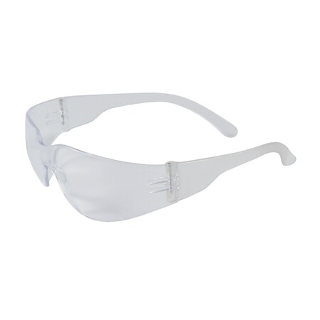 Bouton Optical Rimless Safety Glasses with Clear Temple, Clear Lens and Anti-Scratch / Anti-Fog Coating 250-00-0020