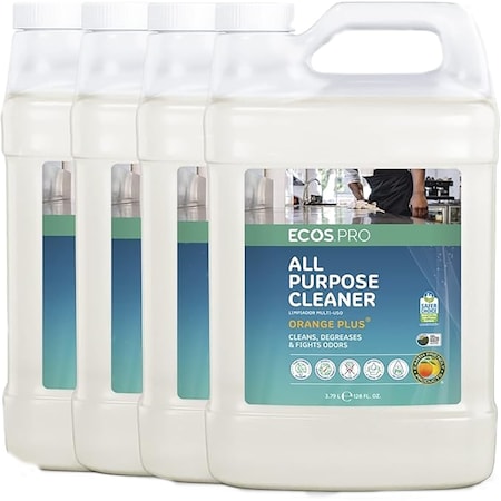 Ecos Pro Cleaner/Degreaser, 1 gal Jug, Liquid, Yellow, 4 PK PL9748/04