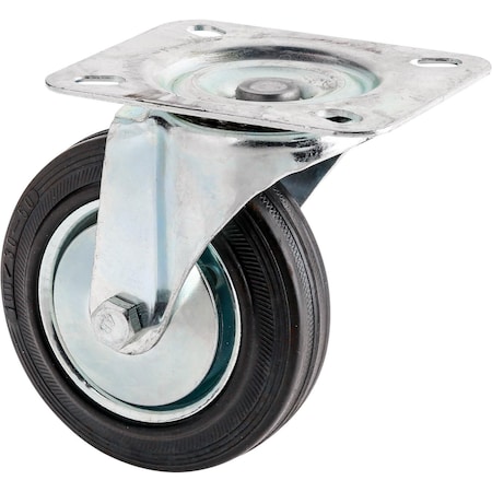Steelex 4" Black Rubber Swivel Caster D2538