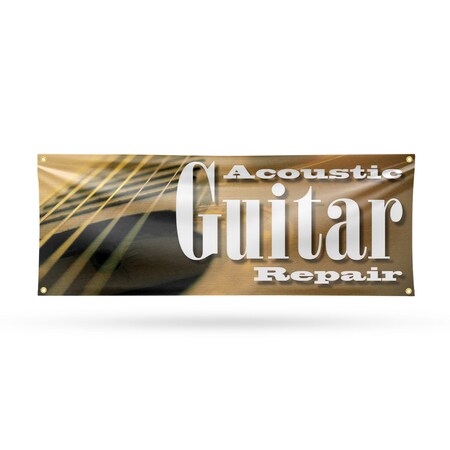Signmission Acoustic Guitar Repair, 18 Inch x 48 Inch, Vinyl Banner B-30453