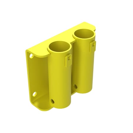 Safety Rail Face Mount Bracket, Double Extended, Yellow 400085