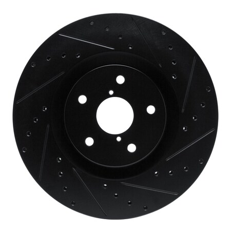 Dynamic Friction Co DFC Brake Rotor - Drilled and Slotted - Black 633-13043R