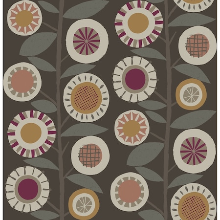 A-Street Prints Sisu Raspberry Floral Geometric Wallpaper 4066-26552