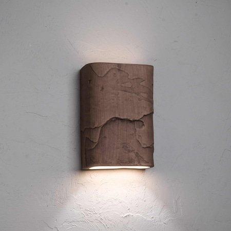 Luxury Lighting Masons Select 12 in Tall Ceramic Slate Look Outdoor Wall Light, Painted Adobe Finish, 2PK (2) SL0812-AD-ud-7