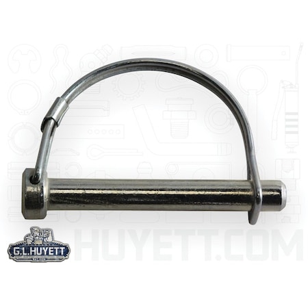 Huyett Snap & Lock Pin, RH, 2-Wire, Zn Plt Low Carbon Steel, .375 Dia x 2.25 L x 2.5 Shk L SNAP-375-2250R