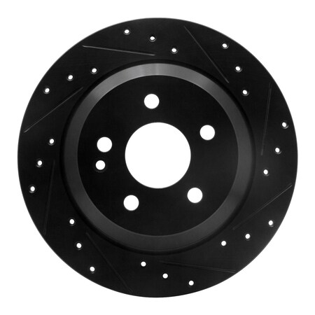 Premium Black Drilled & Slotted Brake Rotor, Disc Brake Rotor,