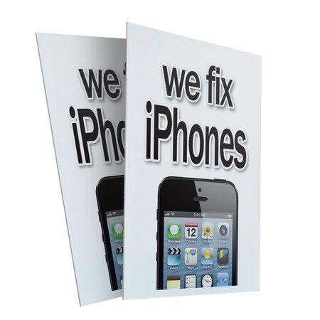 Signmission We Fix Iphones, Plastic Signs Only 24 Inch x 36 Inch, Corrugated Plastic, 2PK CSB-2436-2PACK-We Fix Iphones