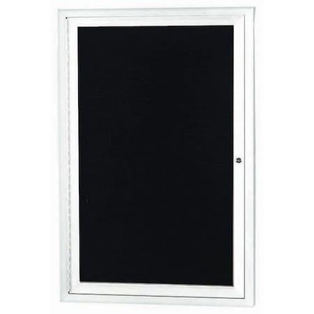 Aarco Enclosed Letter Board Directory w/ Powder Coated White Aluminum Frame, 36''Hx24''W, 1 Door ADC3624W
