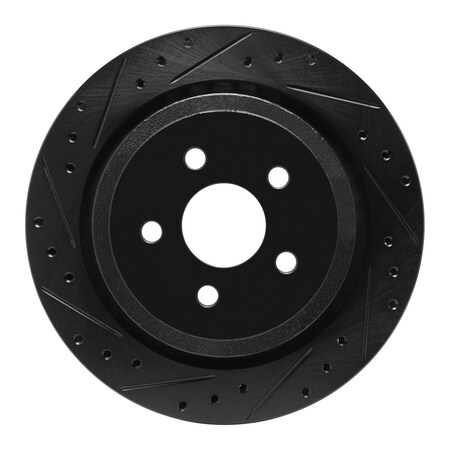 Dynamic Friction Co DFC Brake Rotor - Drilled and Slotted - Black 633-39007L