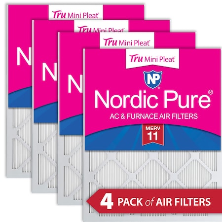 Nordic Pure 16x20x1 Tru Mini Pleat Pleated Air Filter, High Capacity, Electrostatically Charged Synthetic Media 16x20x1M11MiniPleat-4