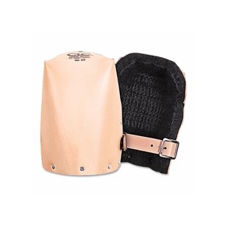 Clc Custom Leather Craft Heavy-Duty Leather Knee Pads, Leather Straps with Buckles, Tan/Black Felt 201-309