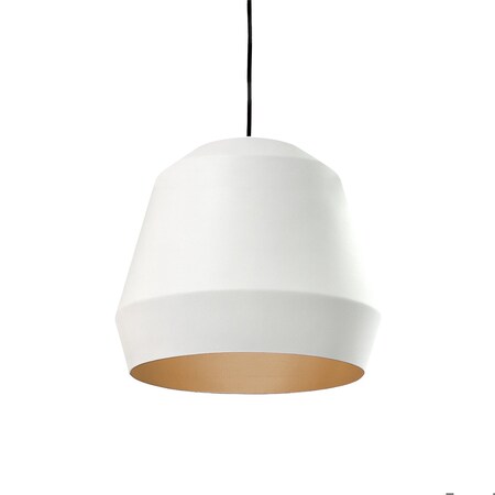 Afx Bronx Medium Base Pendant - 14in Dia. - White BRXP14MBWHGD
