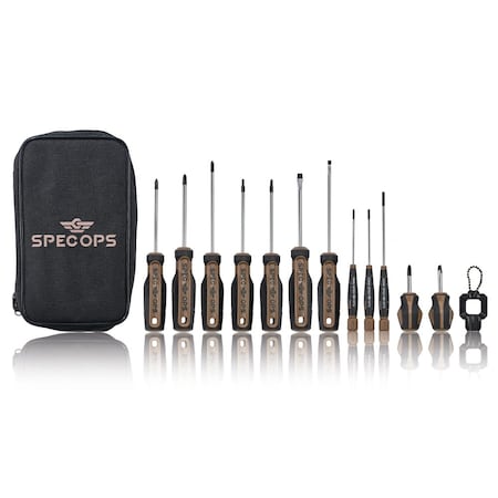 Spec Ops 12-Piece Screwdriver Set, 5 Phillips, 5 Slotted, 2 Torx, Magnetic Tip SPEC-S-12PK
