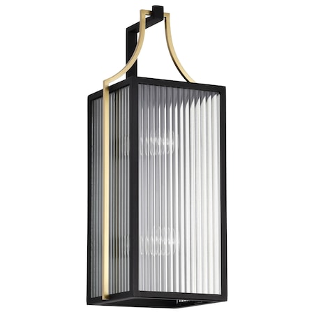 Nuvo Holden, Large Outdoor Lantern, Gold and Black Finish, Clear Glass 60/8503