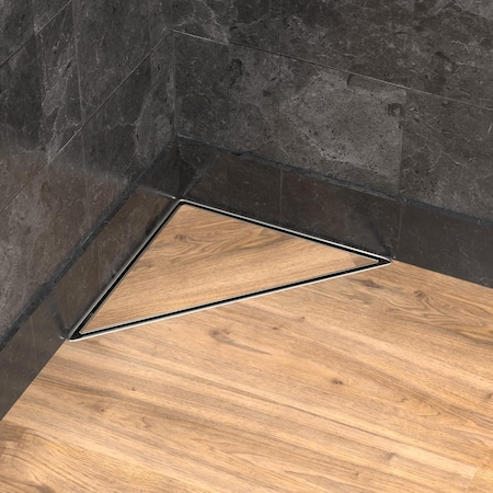 Hydroware Triangle Shower Drain, Tile Insert, 8 Inches HYD-0022