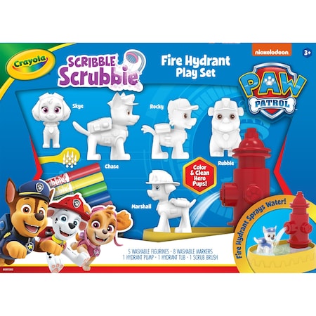 Crayola Scribble Scrubbie Paw Patrol Fire Hydrant Playset 74-0238